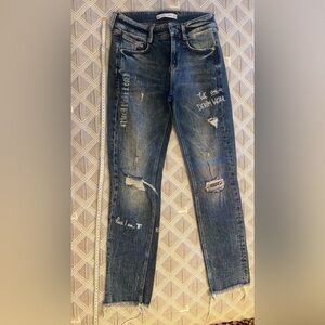 Zara Light Blue Denim Pants